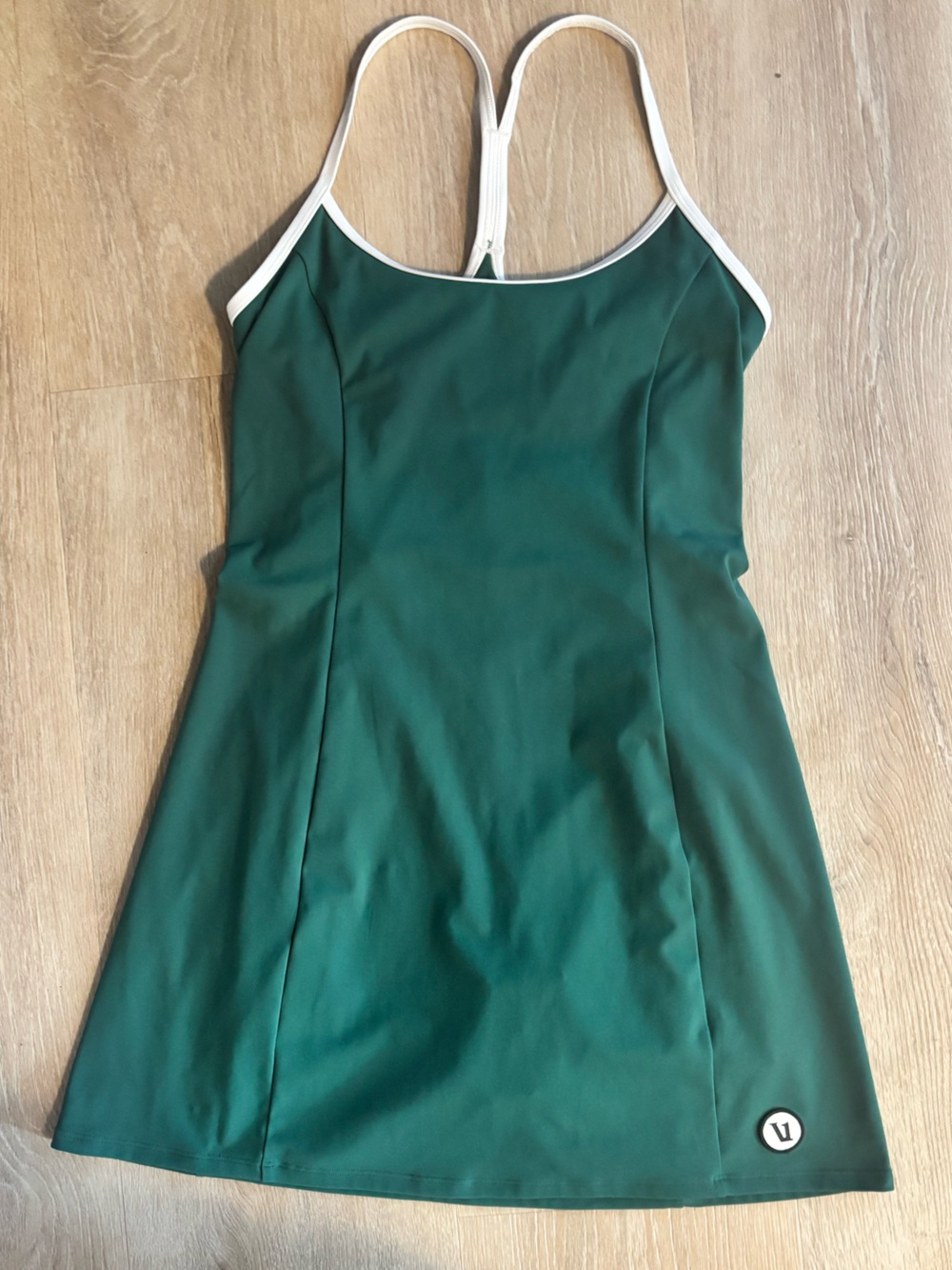 Vuori Green Activewear dress with shorts under